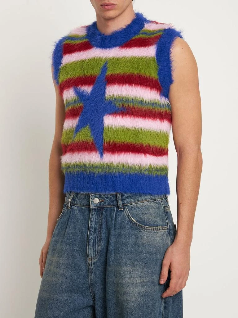 商品Jaded London|Multi Stripe Fuzzy Knit Vest,价格¥367,第1张图片详细描述