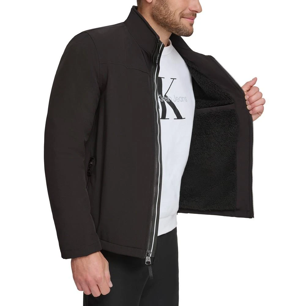 商品Calvin Klein|Men's Sherpa Lined Classic Soft Shell Jacket,价格¥806,第3张图片详细描述