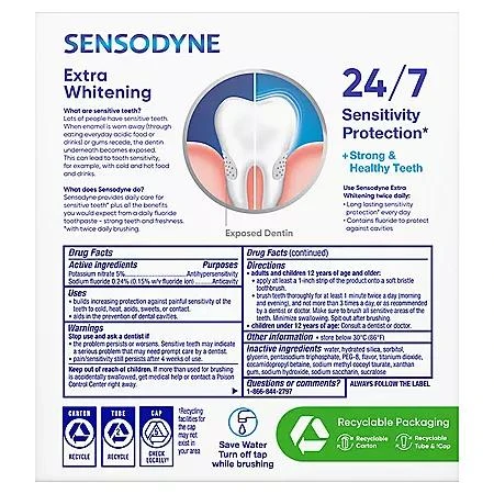 Sensodyne Extra Whitening Toothpaste, 6.5 oz., 4 pk. 商品