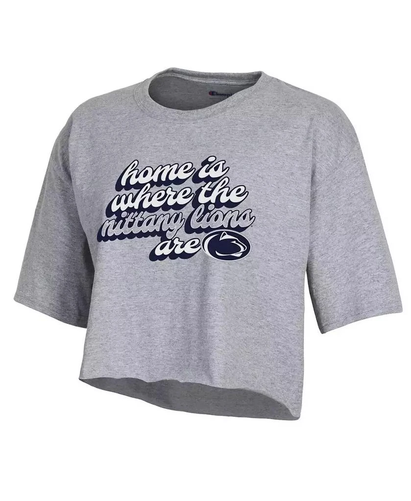 商品CHAMPION|Women's Gray Penn State Nittany Lions Boyfriend Cropped T-shirt,价格¥225,第2张图片详细描述