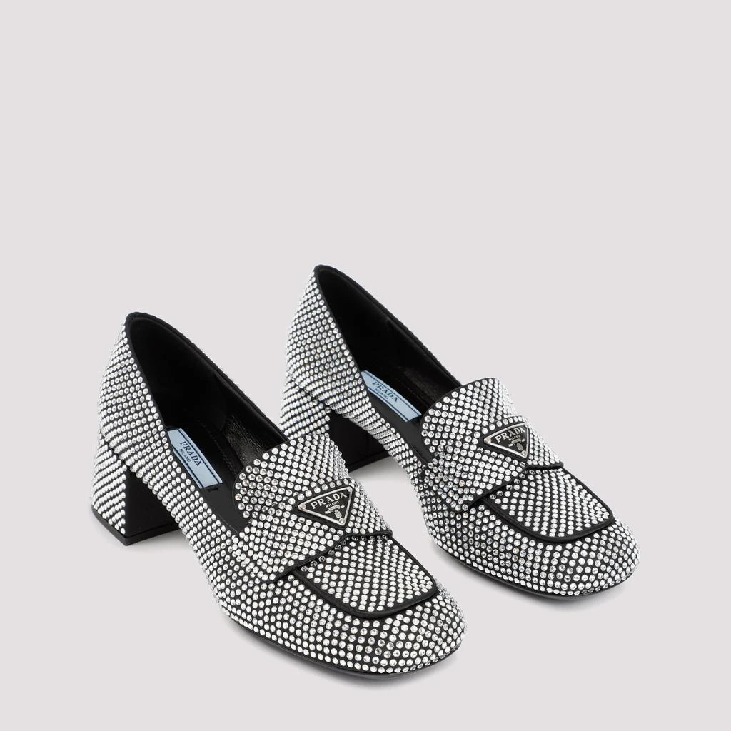 商品Prada|PRADA  CRYSTAL-EMBELLISHED LEATHER LOAFERS SHOES,价格¥8501,第3张图片详细描述