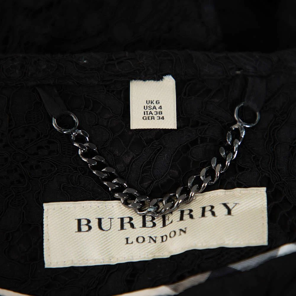 Burberry Black Lace Button Front Tailored Jacket S 商品