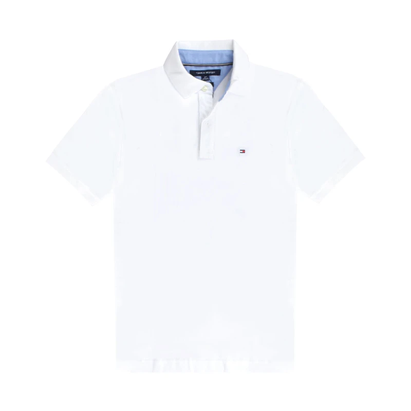 商品[国内直发] Tommy Hilfiger|TOMMY HILFIGER 白色男士POLO衫 7803120-100,价格¥422,第1张图片