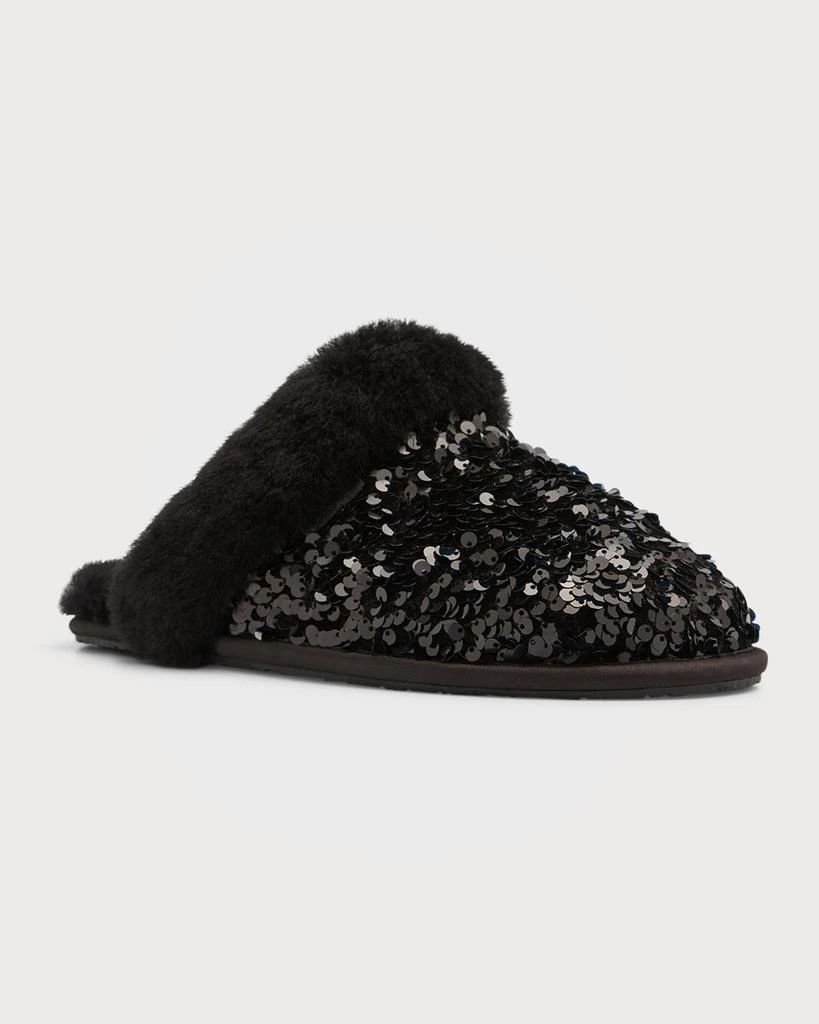 商品UGG|Scuffette Sequin Shearling Flat Slippers,价格¥294,第2张图片详细描述