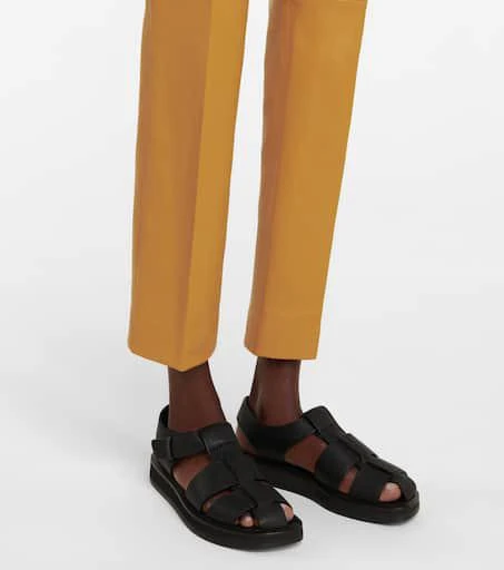 商品Joseph|Coleman皮革高腰裤装,价格¥7041,第5张图片详细描述