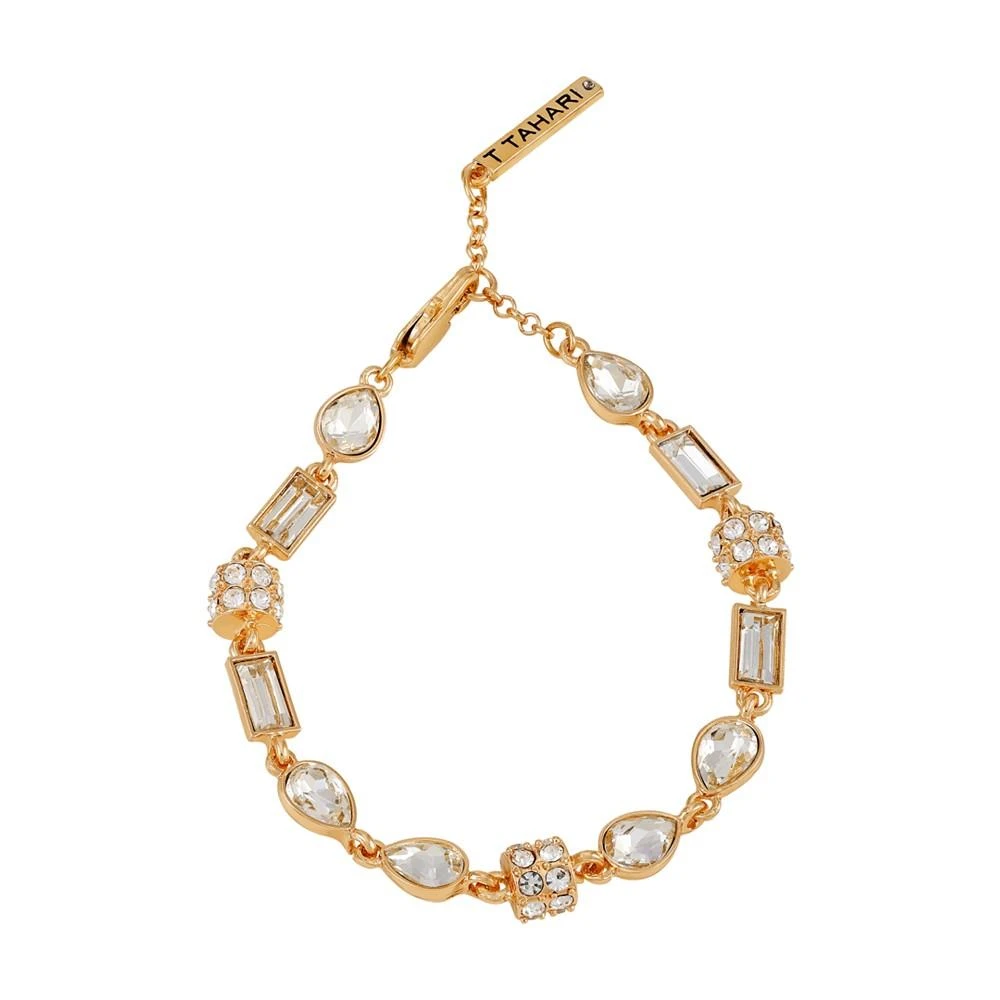 商品Tahari|Gold-Tone & Glass Stone Line Bracelet,价格¥309,第1张图片详细描述