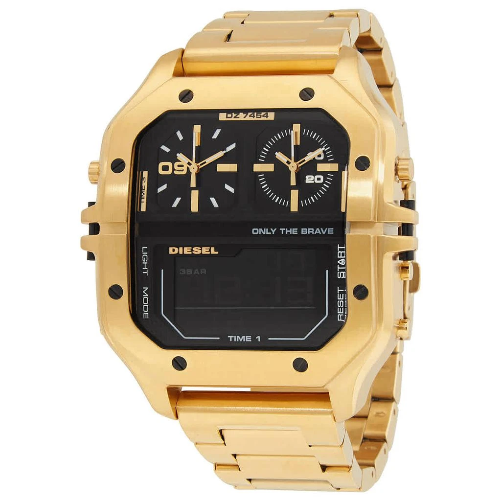商品Diesel|Diesel Clasher Quartz Analog-Digital Black Dial Mens Watch DZ7454,价格¥1728,第1张图片