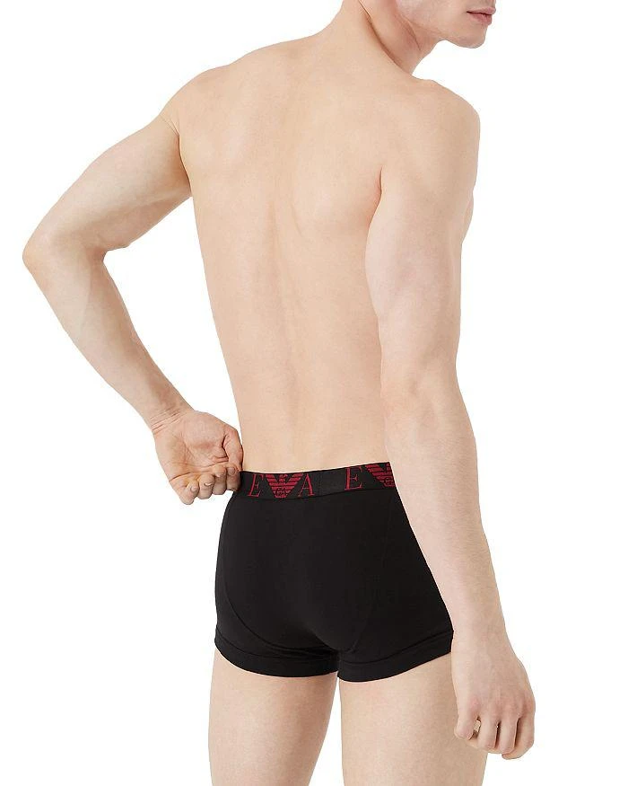 商品Emporio Armani|Armani Cotton Blend Monogram Waistband Trunks, Pack of 3,价格¥305,第2张图片详细描述