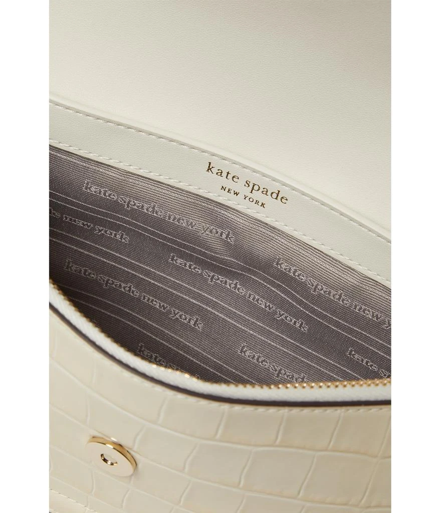 商品Kate Spade|Knott Croc Embossed Leather Flap Crossbody,价格¥1301,第3张图片详细描述