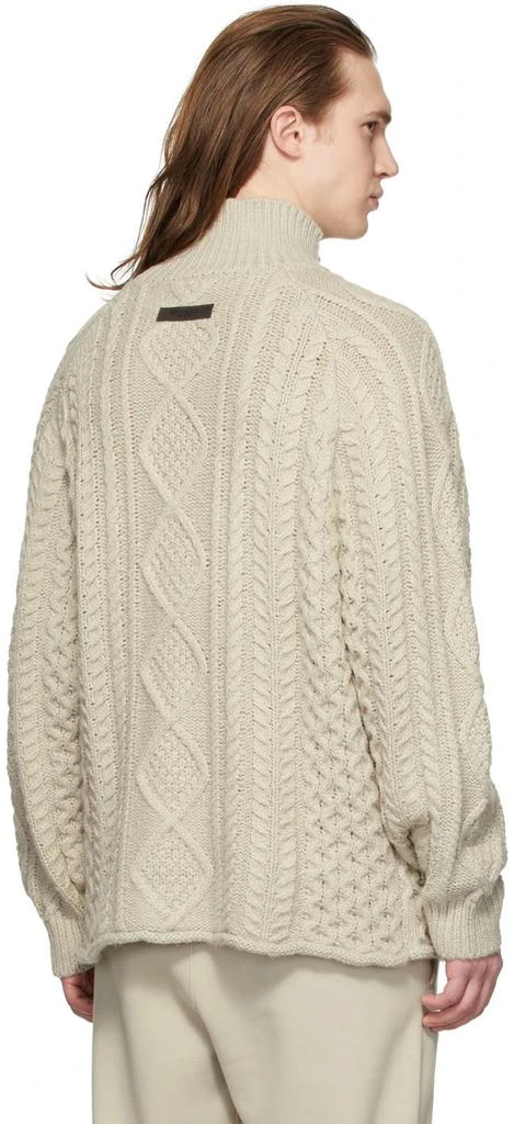 商品Essentials|Beige Cable Knit Turtleneck,价格¥589,第3张图片详细描述