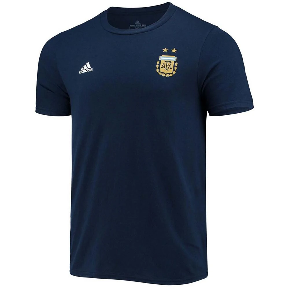 商品Adidas|Men's Sergio Aguero Navy Argentina National Team Amplifier Name Number T-shirt,价格¥226,第3张图片详细描述
