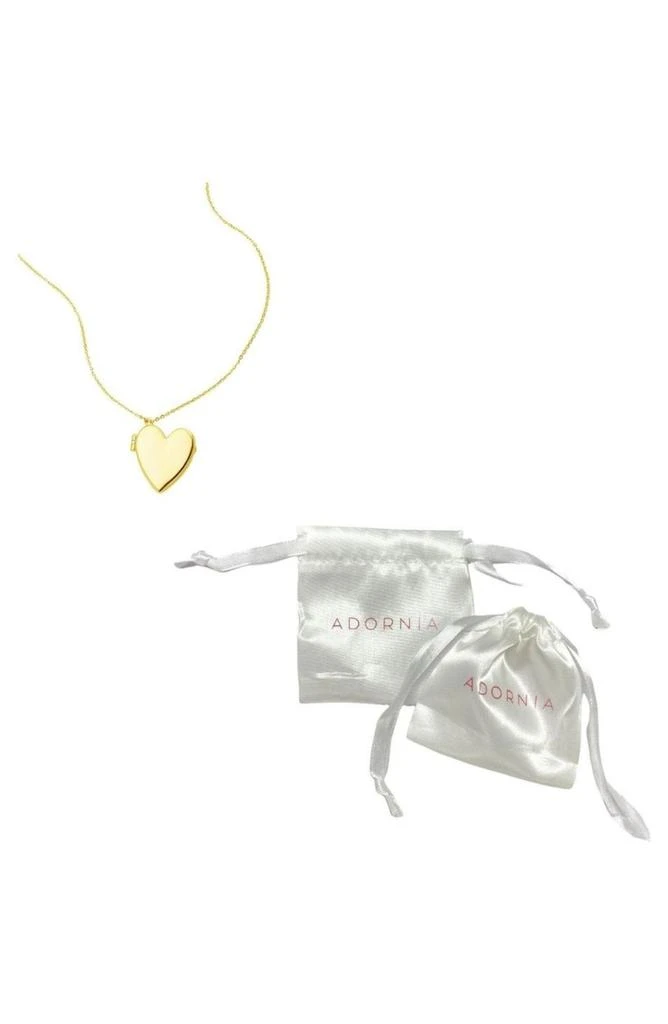 商品ADORNIA|14K Gold Plated Mama Engraved Heart Locket Pendant Necklace,价格¥151,第4张图片详细描述