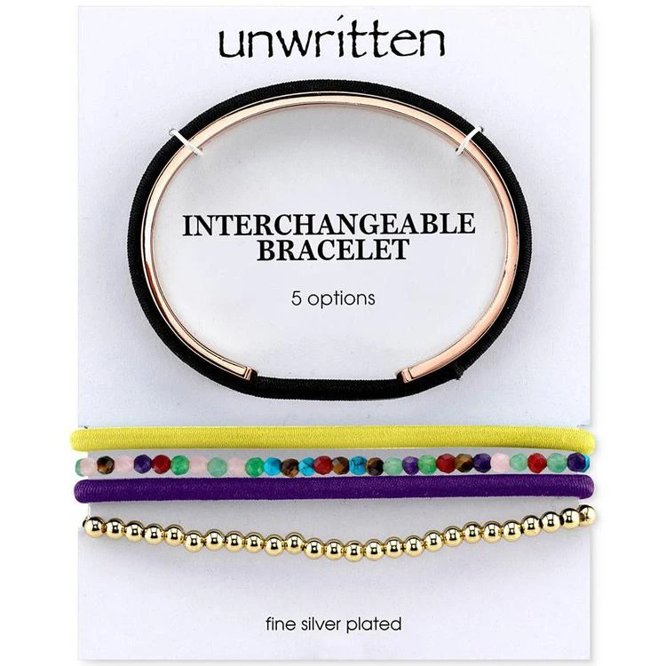 商品Unwritten|Interchangeable Hair-Tie Cuff Bracelet in Rose Gold-Tone Stainless Steel,价格¥206,第1张图片