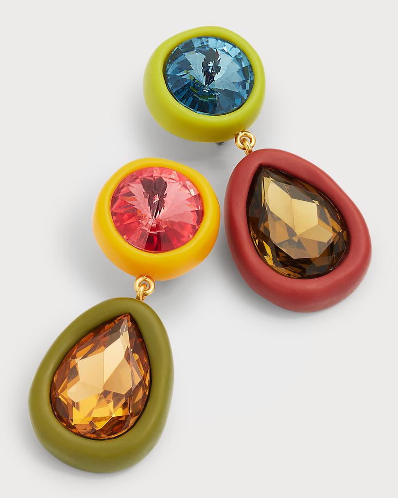 商品Tory Burch|Crystal Double Drop Earrings,价格¥1456,第5张图片详细描述