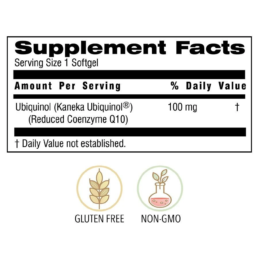商品Botanic Choice|Ubiquinol 100 mg,价格¥224,第3张图片详细描述