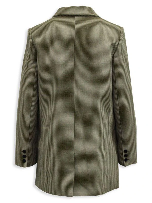 商品[二手商品] Maje|Maje Goldie Double-Breasted Houndstooth Coat In Brown Polyester,价格¥2214,第2张图片详细描述