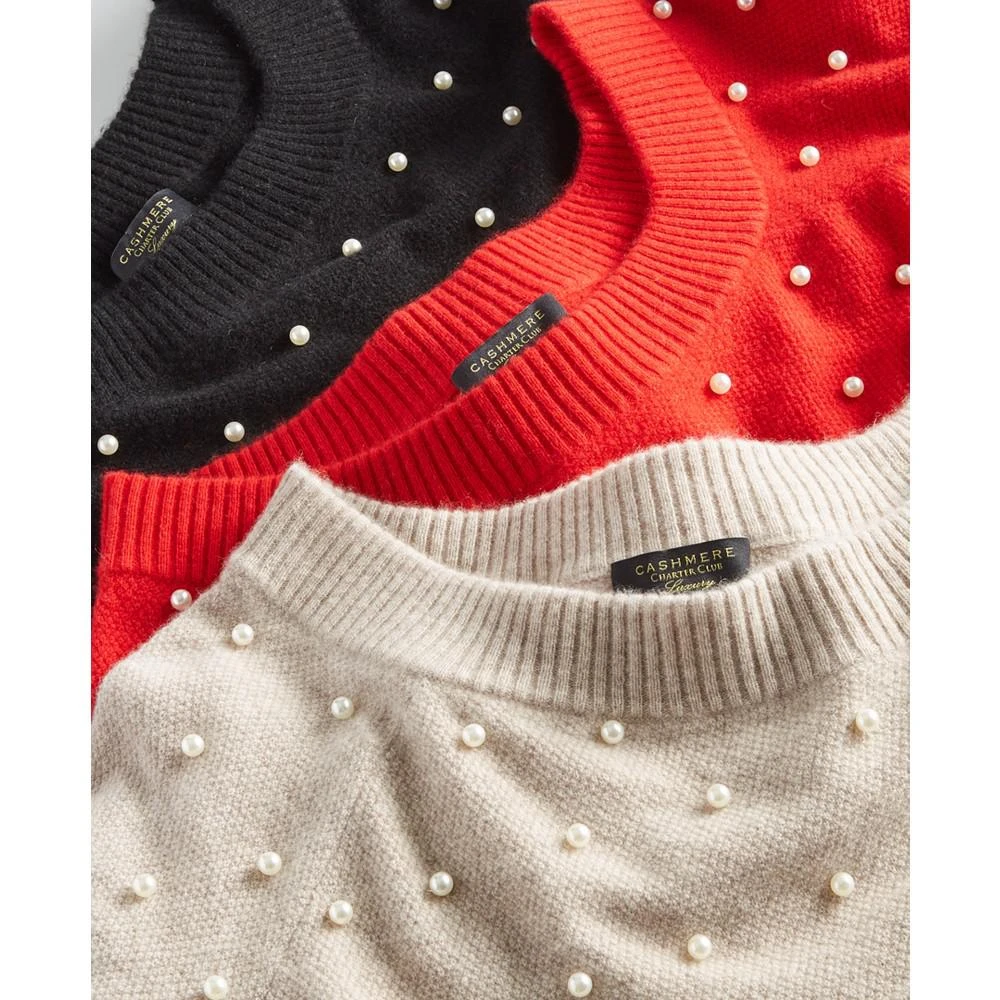 商品Charter Club|Women's 100% Cashmere Embellished One-Shoulder Sweater, Created for Macy's,价格¥690,第5张图片详细描述