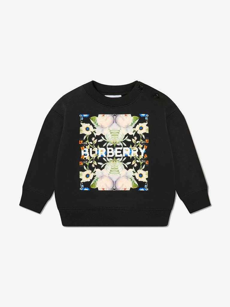 商品Burberry|Burberry Black Baby Boys Cotton Logo Print Sweatshirt,价格¥1865,第1张图片