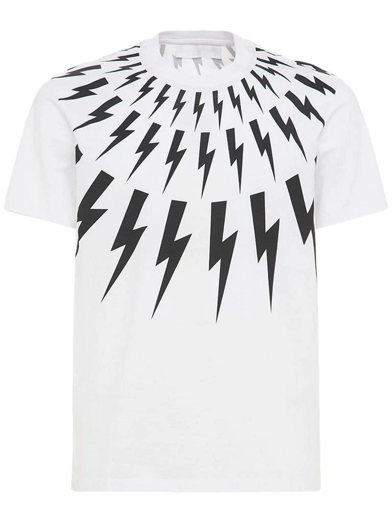 商品Neil Barrett|Multi Thunderbolt Print Jersey T-shirt,价格¥2104,第1张图片