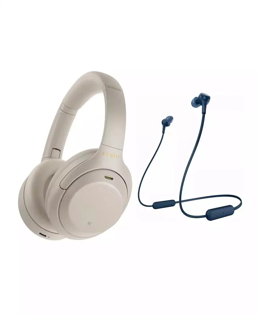 商品SONY|WH-1000XM4 Wireless Noise Canceling Over-Ear Headphones (Silver) Bundle,价格¥2685,第1张图片