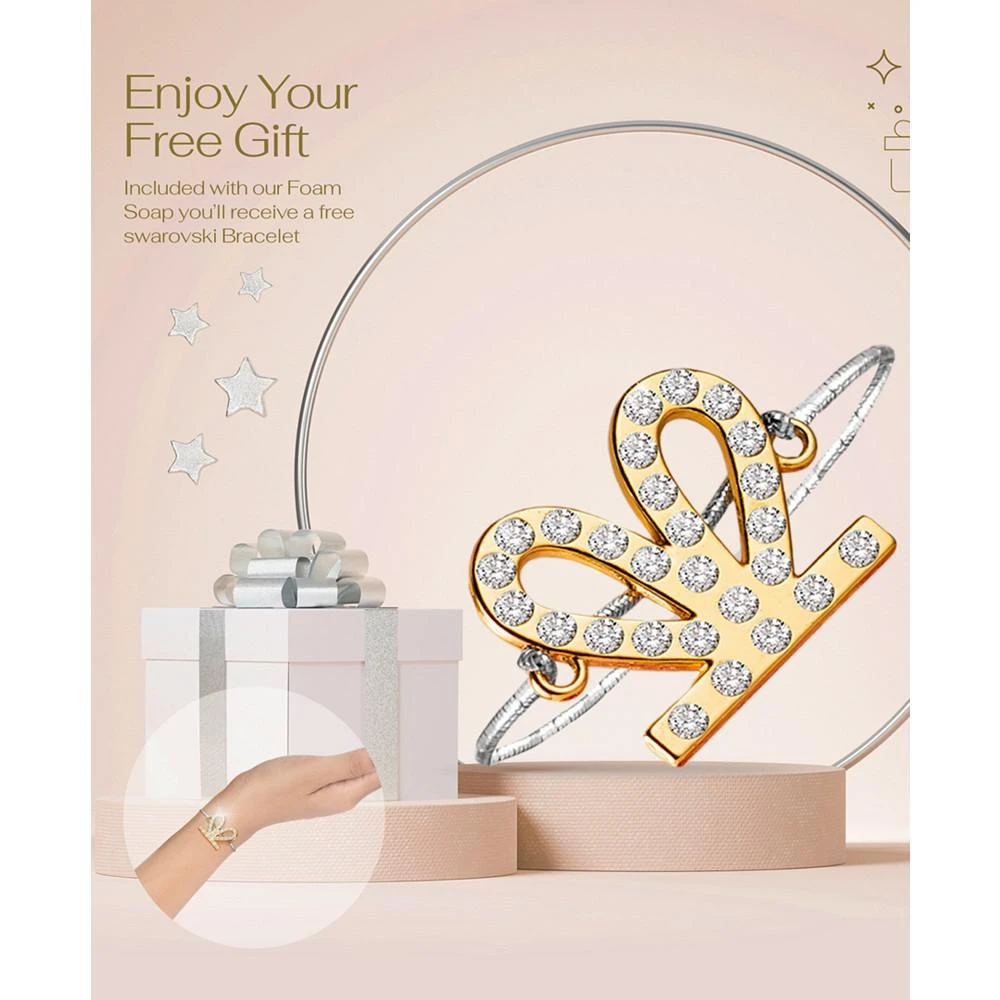 商品Lovery|Hand Foaming Soap in Vanilla Coconut, Moisturizing Hand Soap with Flawless Crystal Heart Bracelet - Hand Wash Set, 2 Piece,价格¥150,第5张图片详细描述