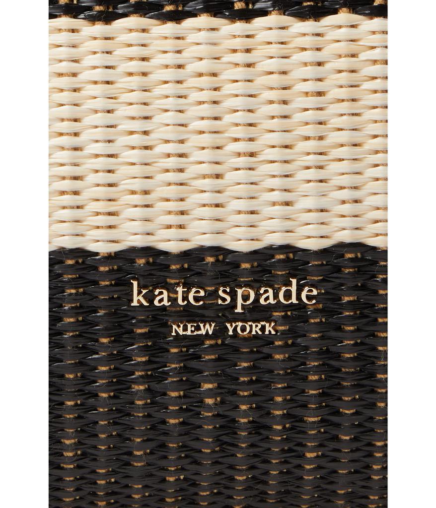 商品Kate Spade|Knott Striped Straw Medium Satchel,价格¥1117,第6张图片详细描述