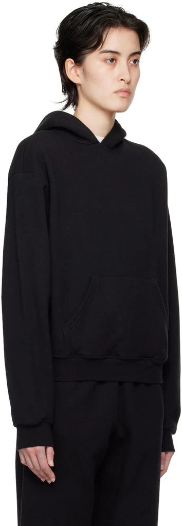 商品SKIMS|Black Cotton Fleece Classic Hoodie,价格¥517,第2张图片详细描述