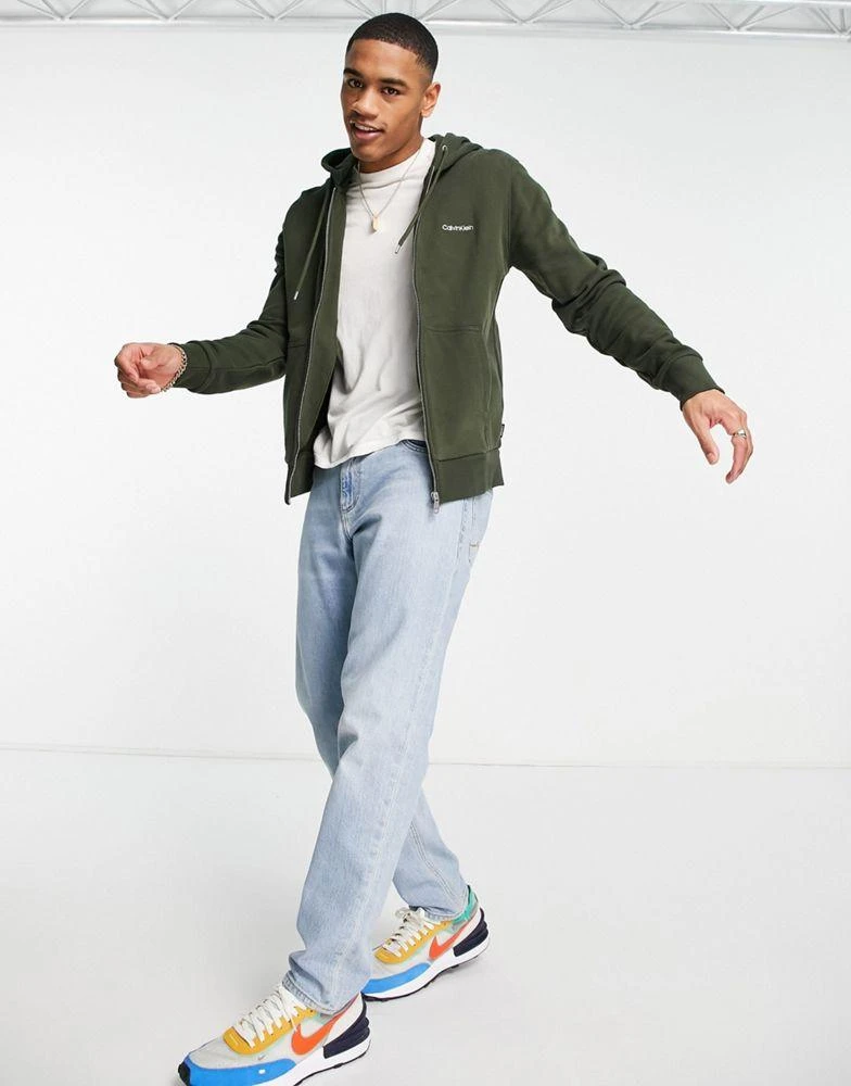 商品Calvin Klein|Calvin Klein logo hoodie in khaki,价格¥524,第3张图片详细描述