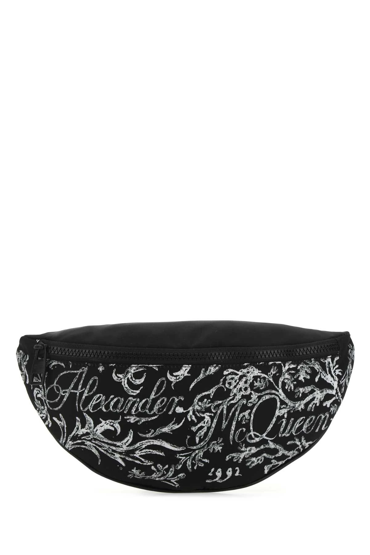 商品【商品预售7天】 Alexander McQueen|Alexander McQueen 男士腰包 6916801AAFU1095 黑色,价格¥4212,第1张图片
