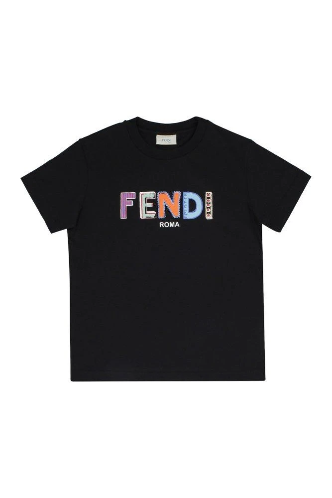 商品Fendi|Fendi Kids Logo Printed Crewneck T-Shirt,价格¥1106,第1张图片