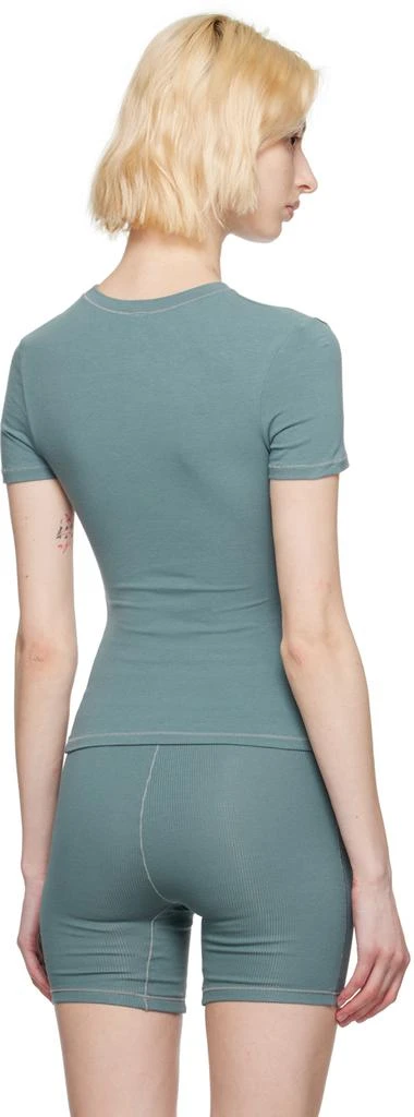 商品SKIMS|Blue Cotton Jersey T-Shirt,价格¥387,第3张图片详细描述