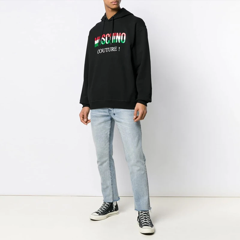 Moschino 莫斯奇诺 男士黑色长袖连帽卫衣 ZA1709-0227-1555 商品