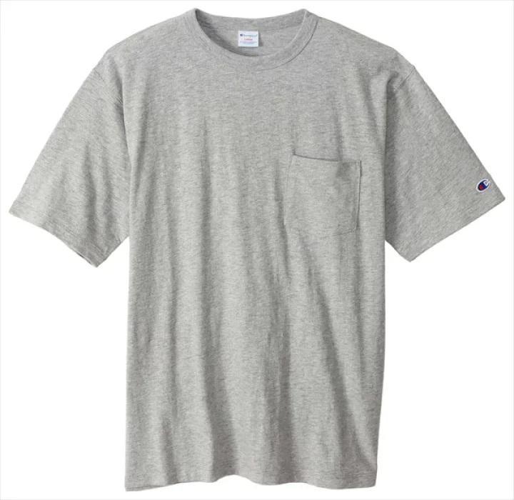 商品CHAMPION|Champion Mens Oxford Grey Cotton Pocket T-shirt, Size Medium,价格¥133,第1张图片