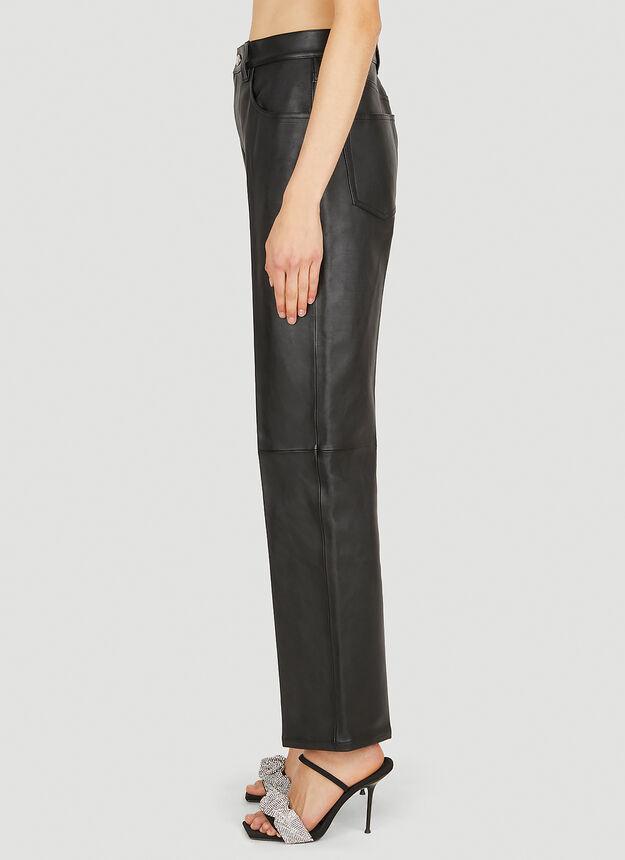 Panelled Leather Pants in Black商品第3张图片规格展示