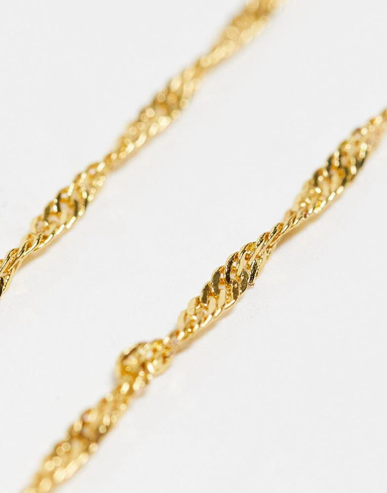 商品ASOS|ASOS DESIGN 14k gold plated necklace with simple E initial,价格¥136,第4张图片详细描述