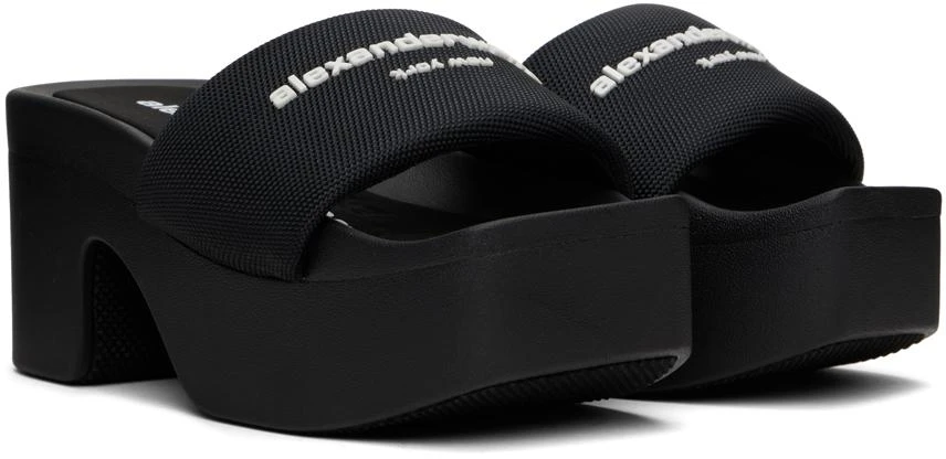 商品Alexander Wang|Black AW Platform Heeled Sandals,价格¥871,第4张图片详细描述