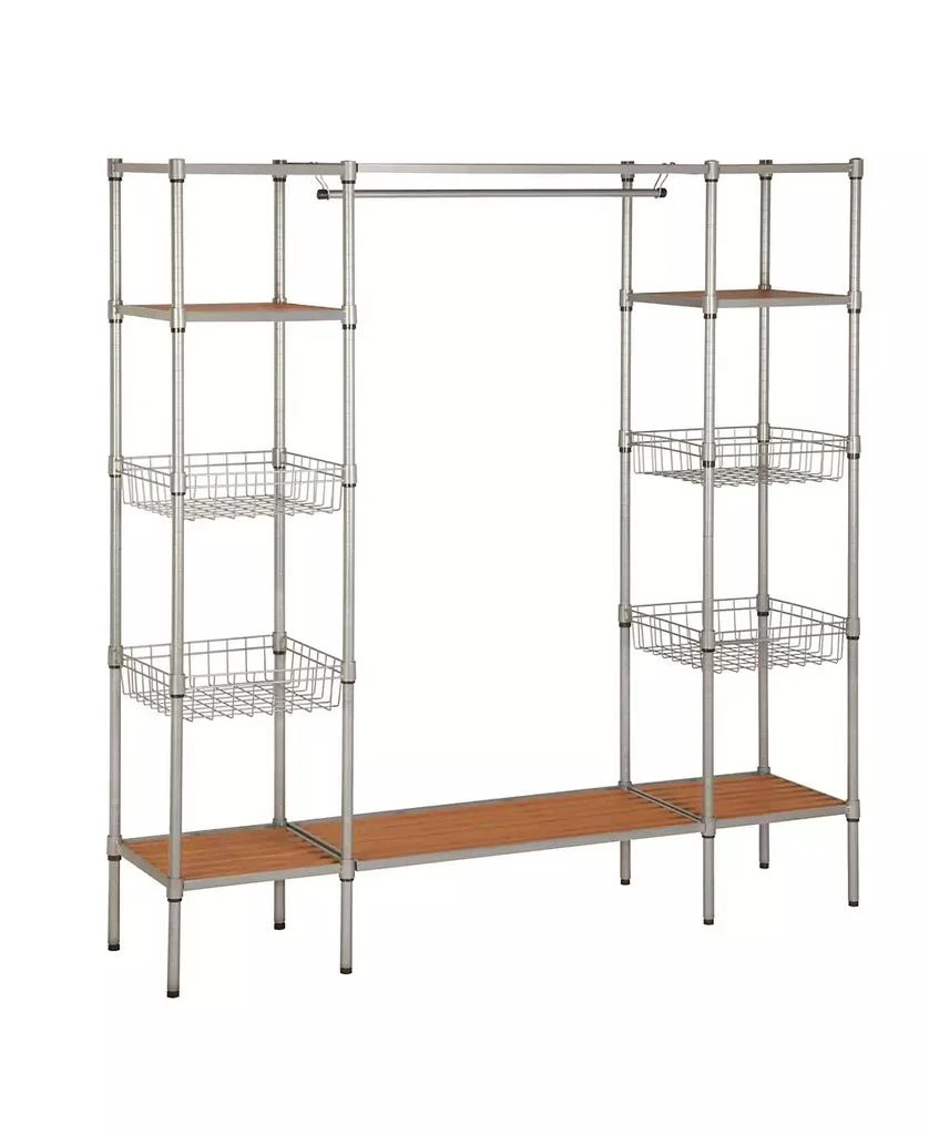 商品Honey Can Do|Garment Bar and Shelves with Freestanding Closet,价格¥2502,第1张图片