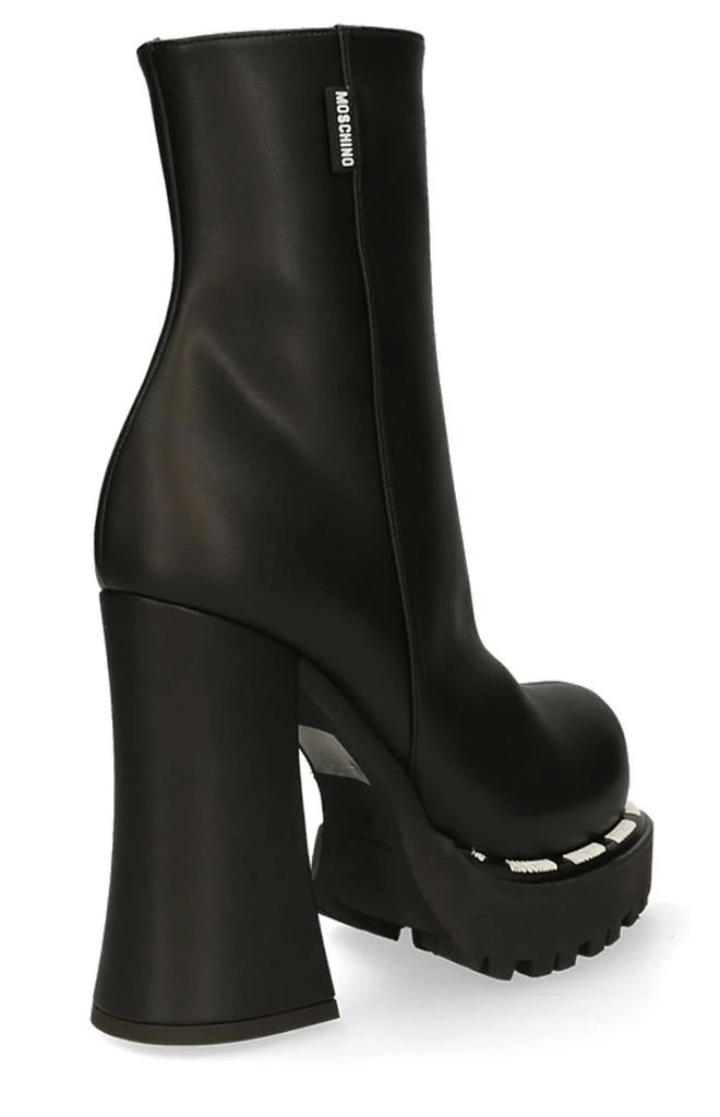 商品Moschino|Moschino Logo Lettering Heeled Boots,价格¥5026,第2张图片详细描述