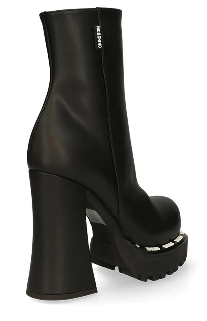 商品Moschino|Moschino Logo Lettering Heeled Boots,价格¥5338,第2张图片详细描述