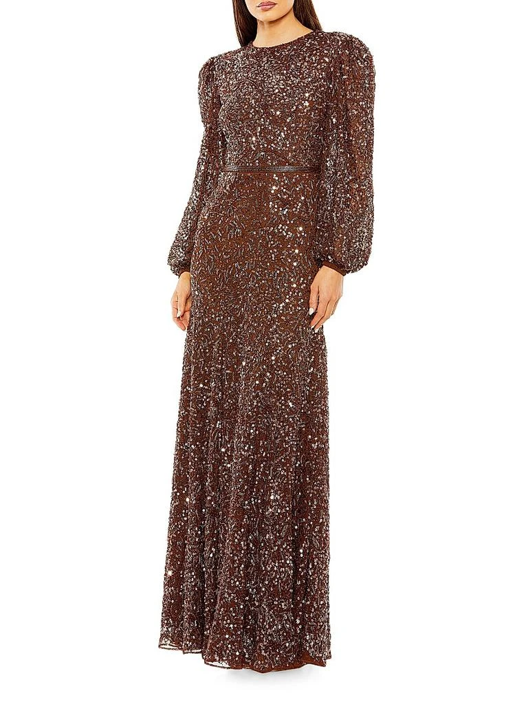商品Mac Duggal|Embellished Bishop-Sleeve A-Line Gown,价格¥5903,第1张图片
