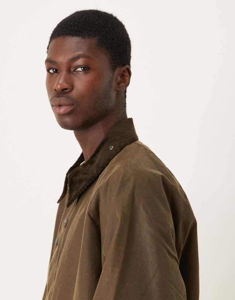 Barbour Transport oversized wax jacket in beech – On Sale Now with
