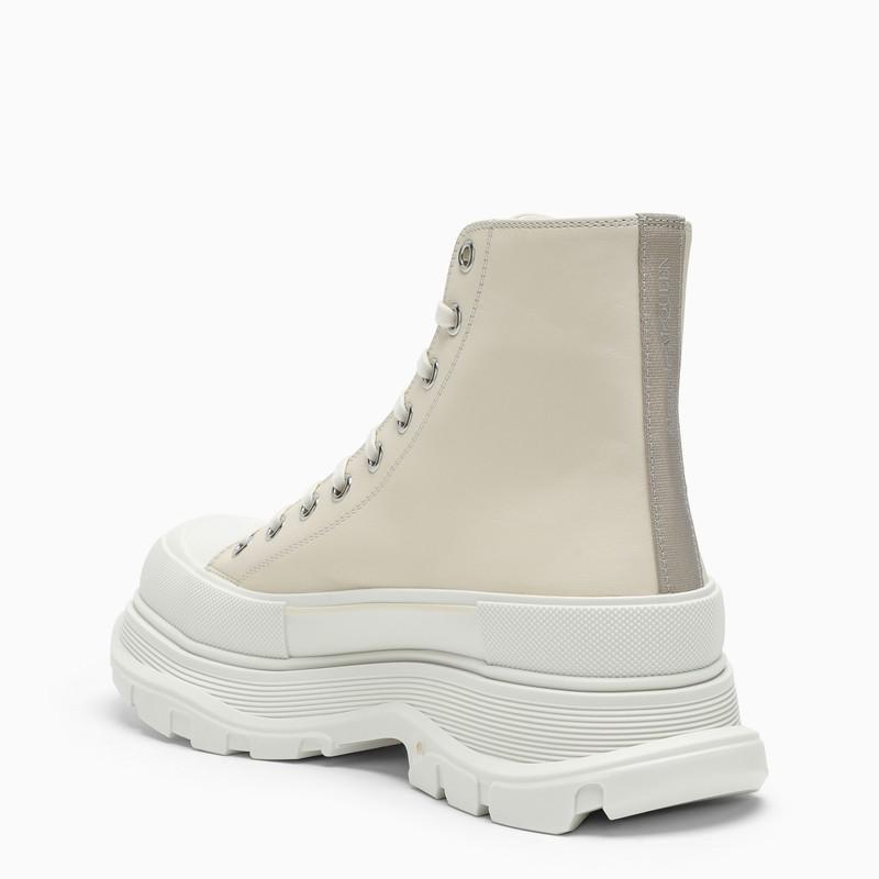 商品Alexander McQueen|Tread Slick boot in vanilla-coloured leather,价格¥5202,第6张图片详细描述