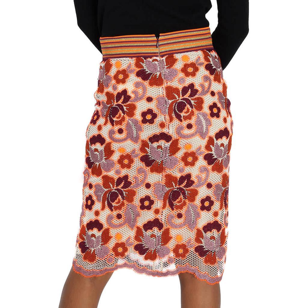 商品Burberry|Ladies Sodbury Floral Embroidered A-line Skirt,价格¥2689,第5张图片详细描述