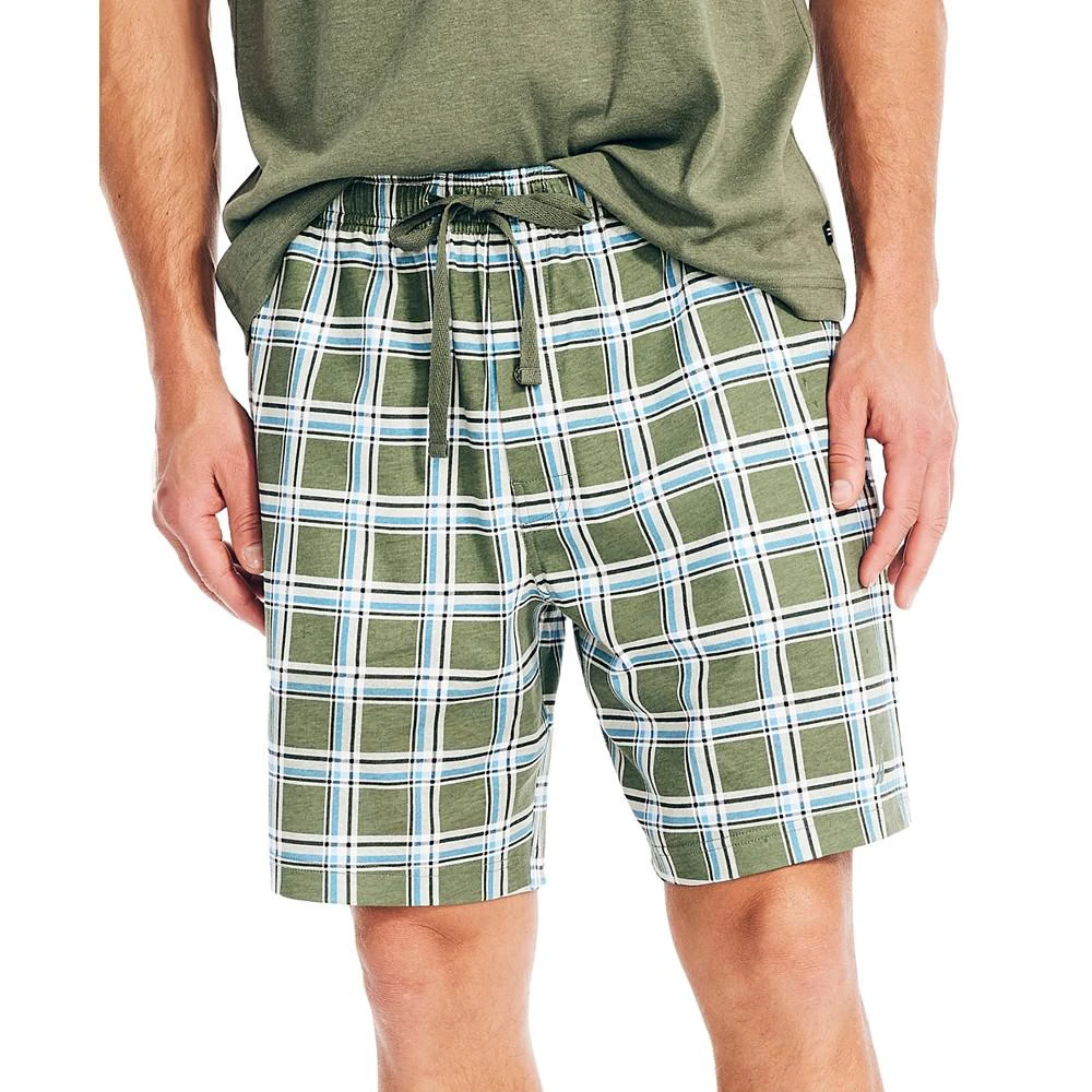 商品Nautica|Men's Classic-Fit Plaid-Print Sleep Shorts,价格¥132,第1张图片