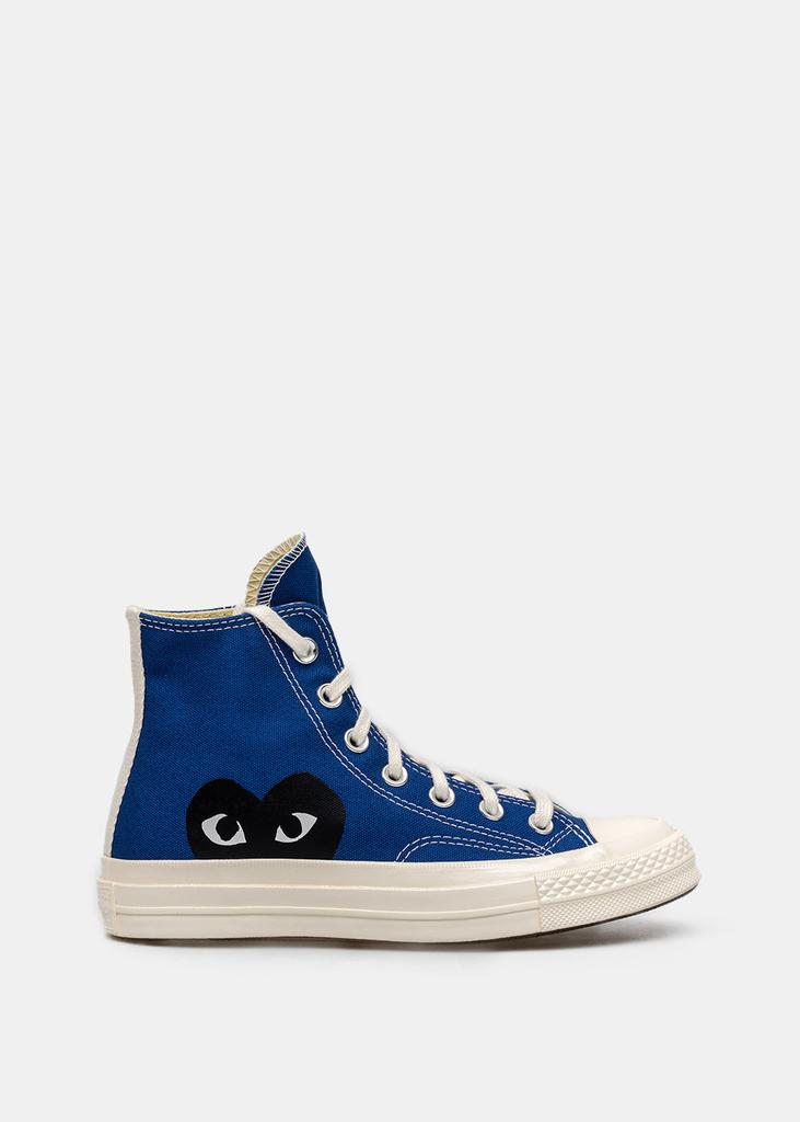 Comme des Garçons Play Blue Converse Black Heart Chuck 70 Sneakers商品第1张图片规格展示