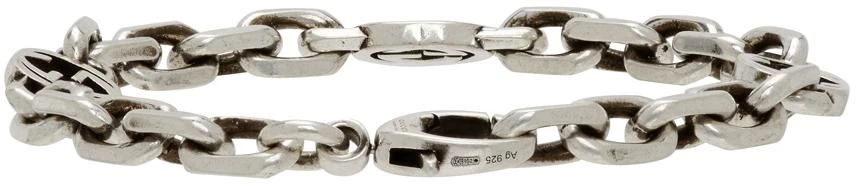 商品Gucci|Silver Interlocking G Bracelet,价格¥2578,第4张图片详细描述