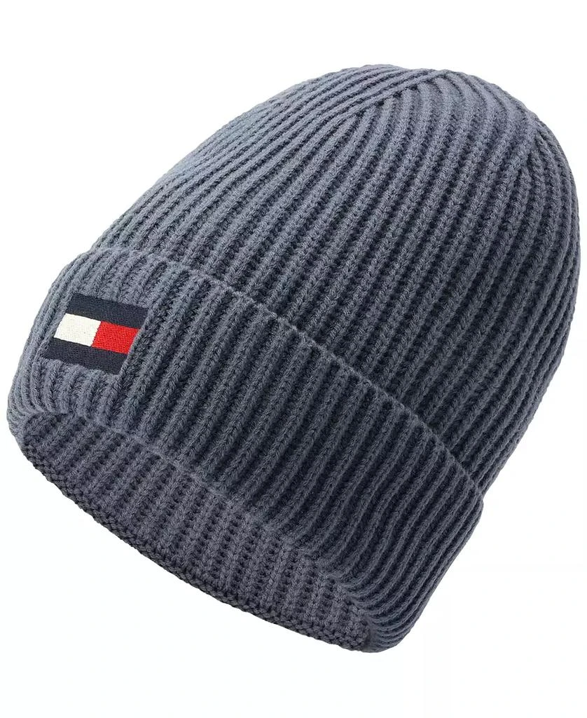 商品Tommy Hilfiger|Men's Fisherman Ribbed-Knit Logo Beanie,价格¥180,第3张图片详细描述