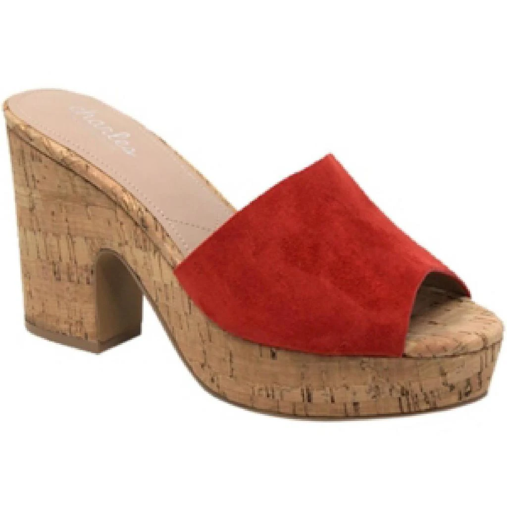 商品Charles David|Charles by Charles David Womens Deploy Faux Suede Platform Heel Sandals,价格¥131,第2张图片详细描述