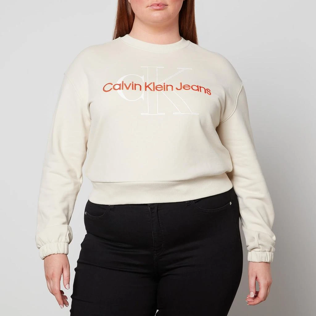 商品Calvin Klein|Calvin Klein Jeans Plus Logo Embroidery Cotton-Jersey Sweatshirt,价格¥426,第1张图片