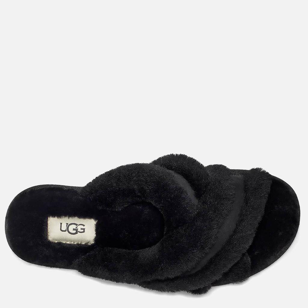 UGG Women's Scuffita Sheepskin Slide Slippers - Black商品第2张图片规格展示